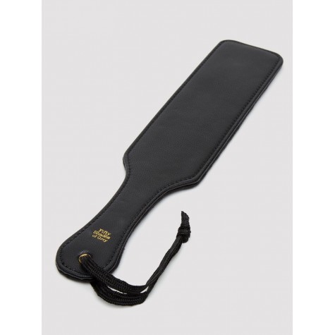 Черная шлепалка Bound to You Faux Leather Spanking Paddle - 38,1 см.