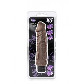 Коричневый вибратор-реалистик Hard On Vibrating 9" Dildo - 22,8 см.